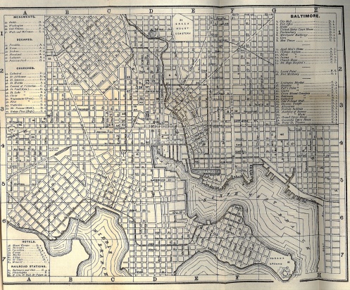Map of Baltimore, Maryland 1881